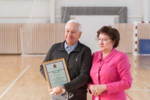 Благодарность за строительство спорткомплекса Тотем