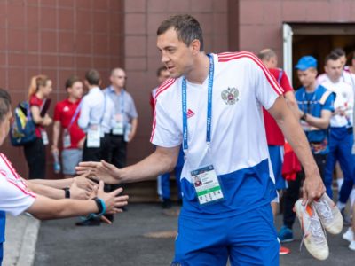 Встреча ФК «Тотем» с Черчесовым, Дзюбой, Акинфеевым